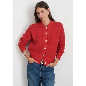 Alex Mill Nico Chunky Cardigan Marmalade Size Medium 90s Inspo Y2K Sweater